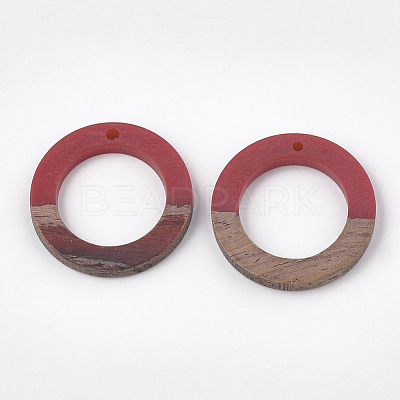 Resin & Walnut Wood Pendants RESI-S358-04D-1