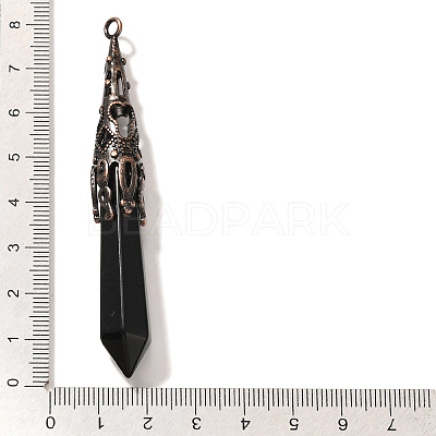 Natural Obsidian Pointed Big Pendants G-P560-02R-06-1