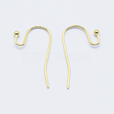 Long-Lasting Plated Brass Earring Hooks KK-K204-136G-NF-1