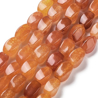 Natural Dragon Veins Agate Beads Strands G-G172-01T-1