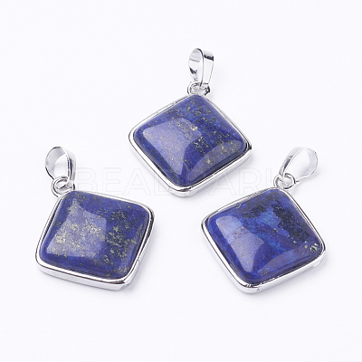 Natural Lapis Lazuli Pendants X-G-E420-05P-1