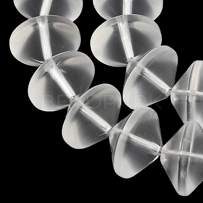 Frosted & Baking Paint Transparent Glass Beads Strands GL-CBA2ED2-03B-1