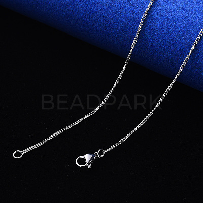 Non-Tarnish 304 Stainless Steel Curb Chain Necklace NJEW-S420-001B-P-1