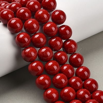 Natural Mashan Jade Round Beads Strands G-D263-12mm-XS31-1