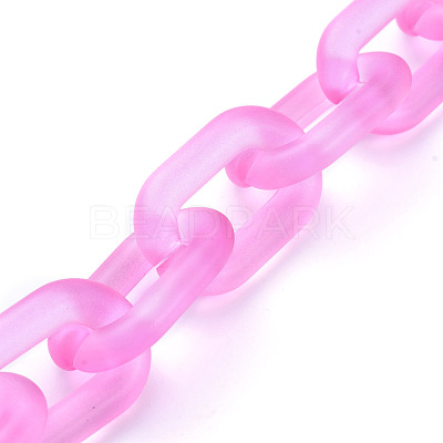 Handmade Transparent Acrylic Cable Chains AJEW-JB00575-1