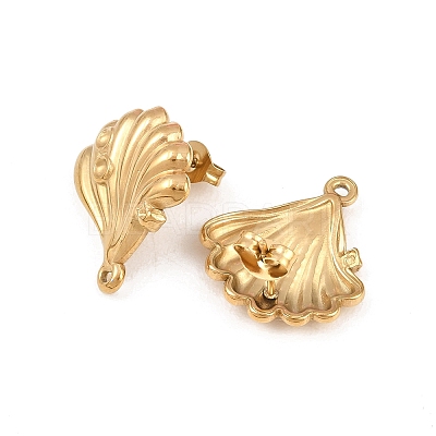 Ion Plating(IP) 304 Stainless Steel Stud Earring Findings STAS-Z175-02G-01-1