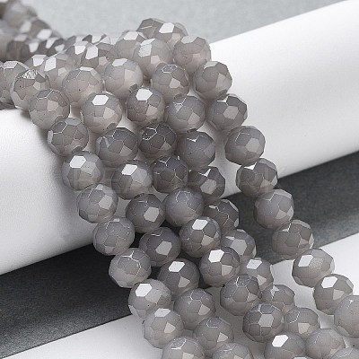 Baking Paint Imitation Jade Glass Bead Strands DGLA-A034-J10mm-A43-1