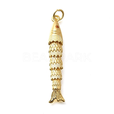 Brass Micro Pave Cubic Zirconia Pendants X-KK-R217-01G-05-1