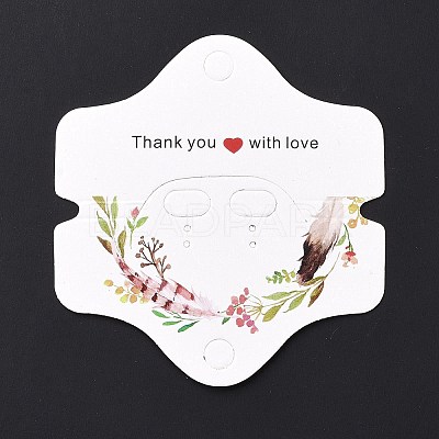 Paper Jewelry Earring Display Cards DIY-B061-03C-1