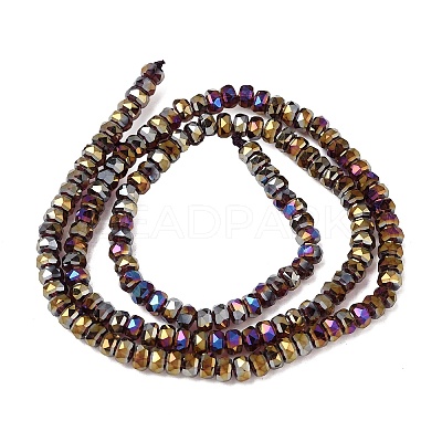 Electroplate Glass Beads Strands GLAA-Q105-03P-1