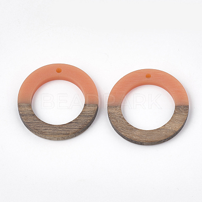 Resin & Wood Pendants X-RESI-S358-04C-1