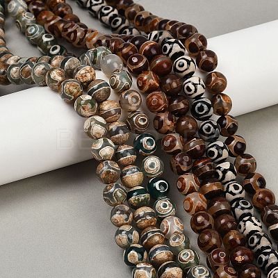 Tibetan Style dZi Beads G-G039-10mm-M-1
