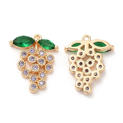 Brass with Glass Pendants KK-K333-67G-1