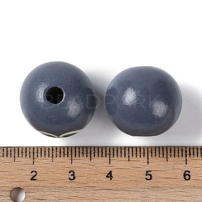 Animal Themes Printed Wood European Beads WOOD-M013-01G-1