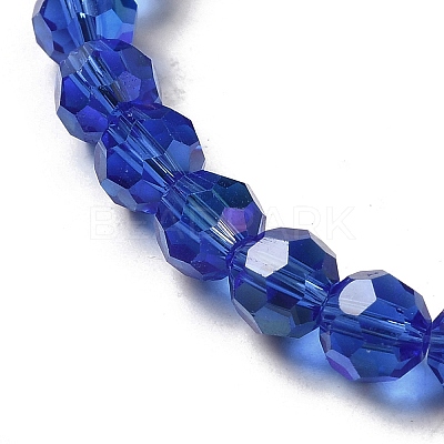 Electroplate Transparent Glass Beads Strands EGLA-A035-T6mm-L21-1