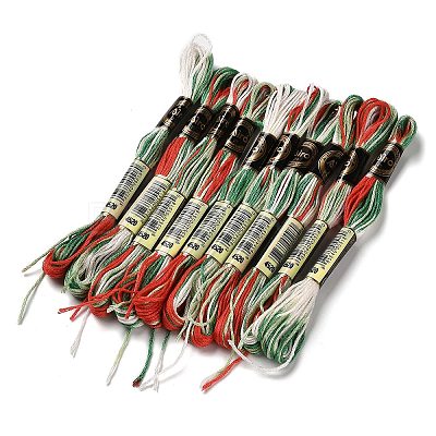 10 Skeins 6-Ply Polyester Embroidery Floss OCOR-K006-A65-1