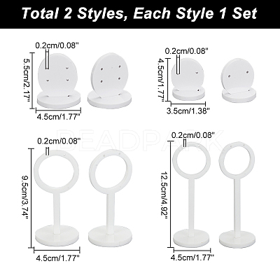 2 Sets 2 Styles Acrylic Earring Display Stand Sets EDIS-GA0001-05B-1