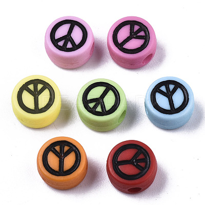 Opaque Acrylic Beads X-MACR-N008-20A-1
