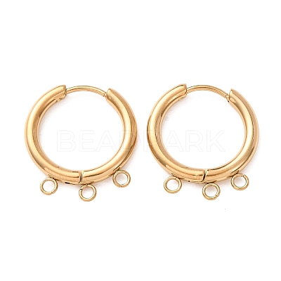 304 Stainless Steel Huggie Hoop Earring Findings STAS-D183-03B-G-1