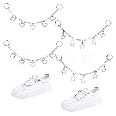 4Pcs Iron Boot Strap Chains HJEW-OC00219-1