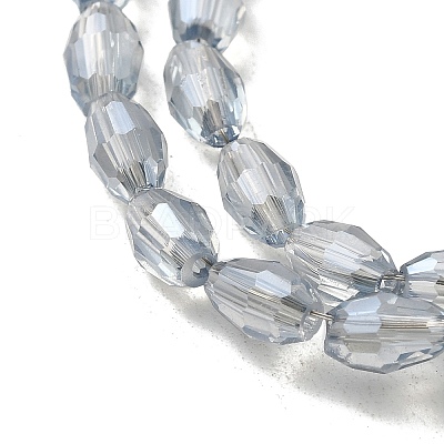 Electroplate Glass Beads Strands EGLA-J013-4X6mm-F33-1