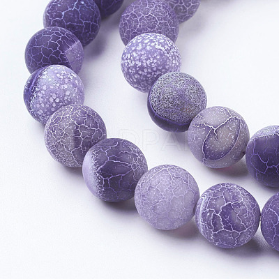 Natural Crackle Agate Beads Strands X-G-G055-10mm-8-1
