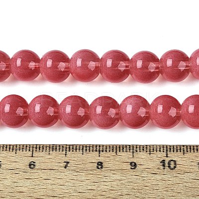Transparent Glass Imitation Cat Eye Beads Strands GLAA-Q110-01C-12-1