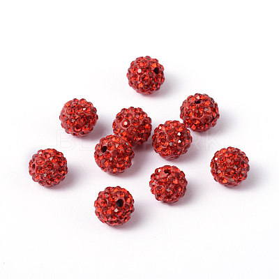 Pave Disco Ball Beads X-RB-A130-10mm-18-1