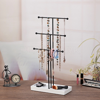 3-Tier Iron T-Bar Jewelry Display Risers ODIS-C008-02EB-1