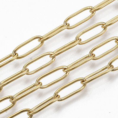 PVD Vacuum Plating 304 Stainless Steel Paperclip Chains CHS-S006-JN957-2-01-1