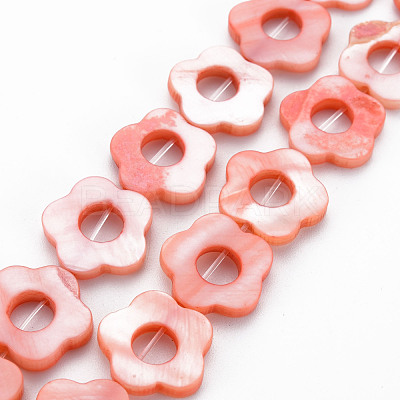 Freshwater Shell Beads Frames Strands SHEL-T009-14C-1