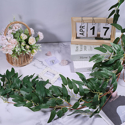Plastic Artificial Eucalyptus Rattan DIY-WH0671-123-1