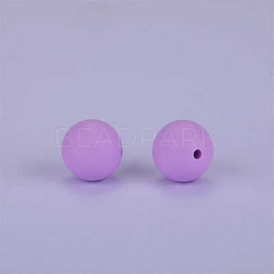 Round Silicone Focal Beads SI-JX0046A-98-1