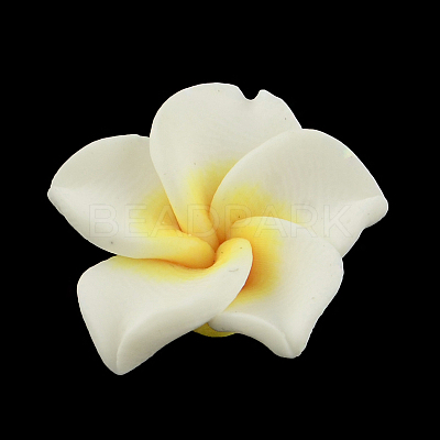 Handmade Polymer Clay 3D Flower Plumeria Beads CLAY-Q192-15mm-14-1
