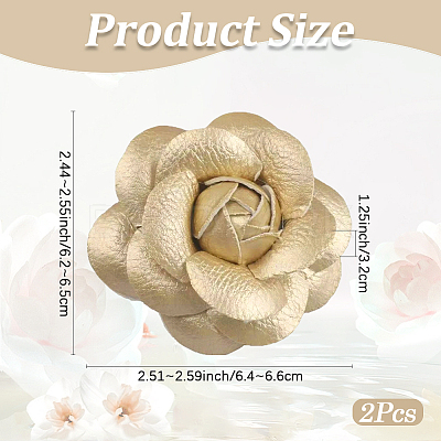 PU Leather Alligator Hair Clips for Girls OHAR-WH20008-18A-1