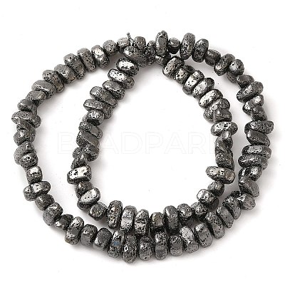 Electroplated Natural Lava Rock Beads Strands G-L606-D02-01D-1