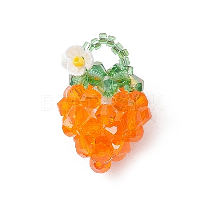 Glass Seed Beaded Pendants PALLOY-MZ01238-01-1