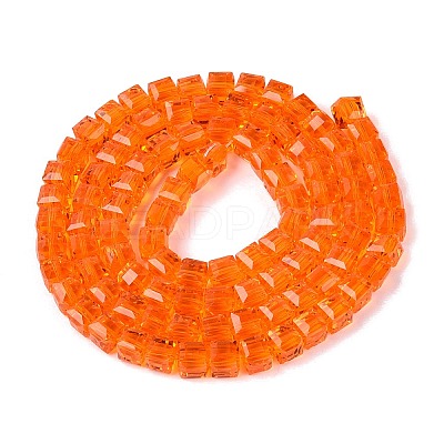 Transparent Glass Beads Strands GLAA-R041-8x8mm-A03-1