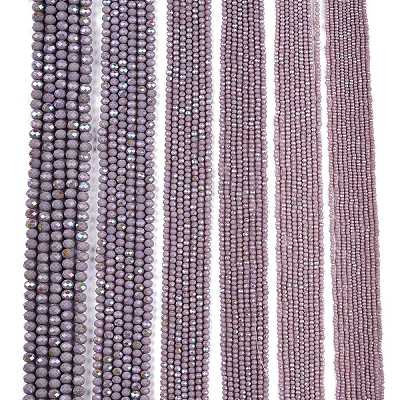Electroplate Opaque Solid Color Glass Beads Strands LS-EGLA-A044-P6mm-L13-1