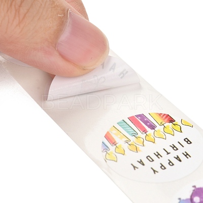Birthday Themed Pattern Self-Adhesive Stickers DIY-E023-08E-1