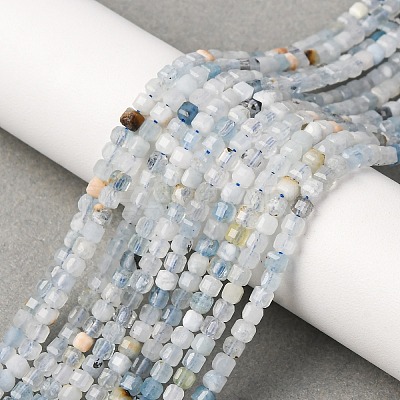 Natural Aquamarine Beads Strands G-G003-B02-01-1