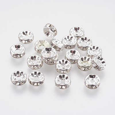 Brass Grade A Crystal Rhinestone Beads RB-A003-8MM-S-1