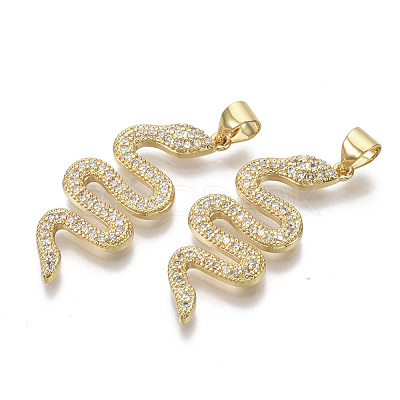 Brass Micro Pave Cubic Zirconia Pendants ZIRC-S067-038-NF-1