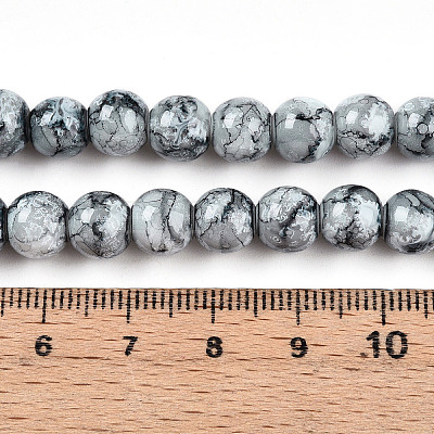 Baking Paint Glass Beads X1-DGLA-N003-8mm-A06-1