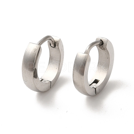 Polishing 304 Stainless Steel Hoop Earrings EJEW-P255-04P-1