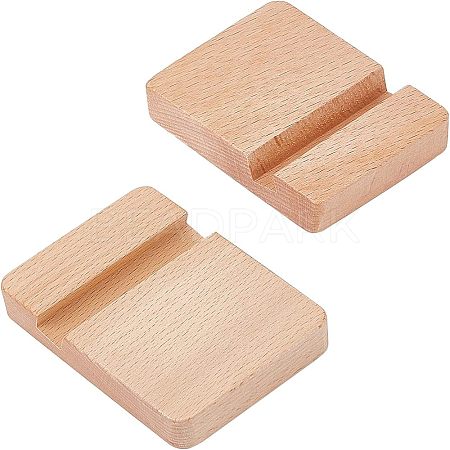 Fingerinspire Natural Wood Mobile Phone Holders AJEW-FG0001-39-1