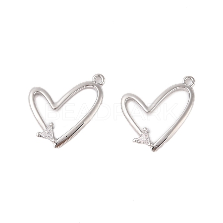 Glass Clear Rhinestone Pendants KK-N254-63P-1