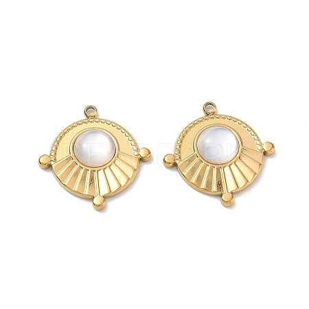 Natural Freshwater Shell Pendants SA-CBA11D7-17A-G-1