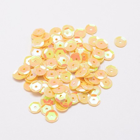 Plastic Paillette Beads X-PVC-A002-5mm-01-1