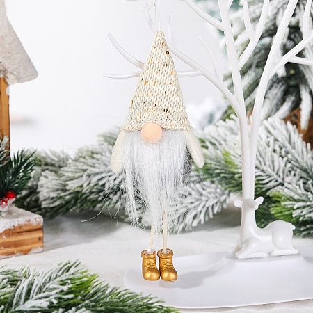 Cloth Sequins Gnome Pendant Decorations XMAS-PW0005-21D-1
